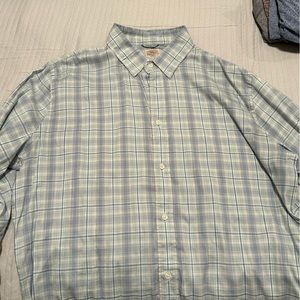 Flaherty Extra Large Blue and Green Fall Shirt, Only worn 2 times!